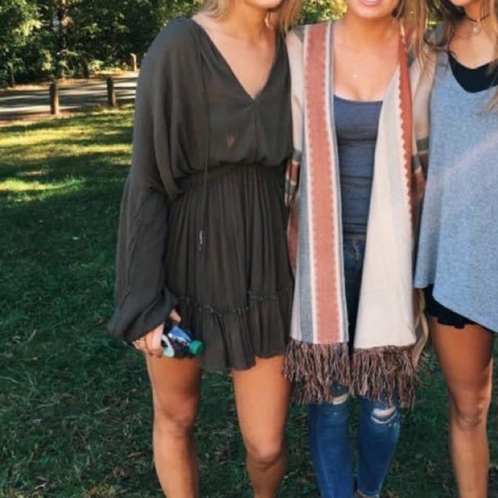 Free people olive green dress